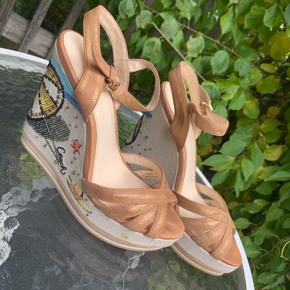 Coach Caroline Beach Scene Wedge